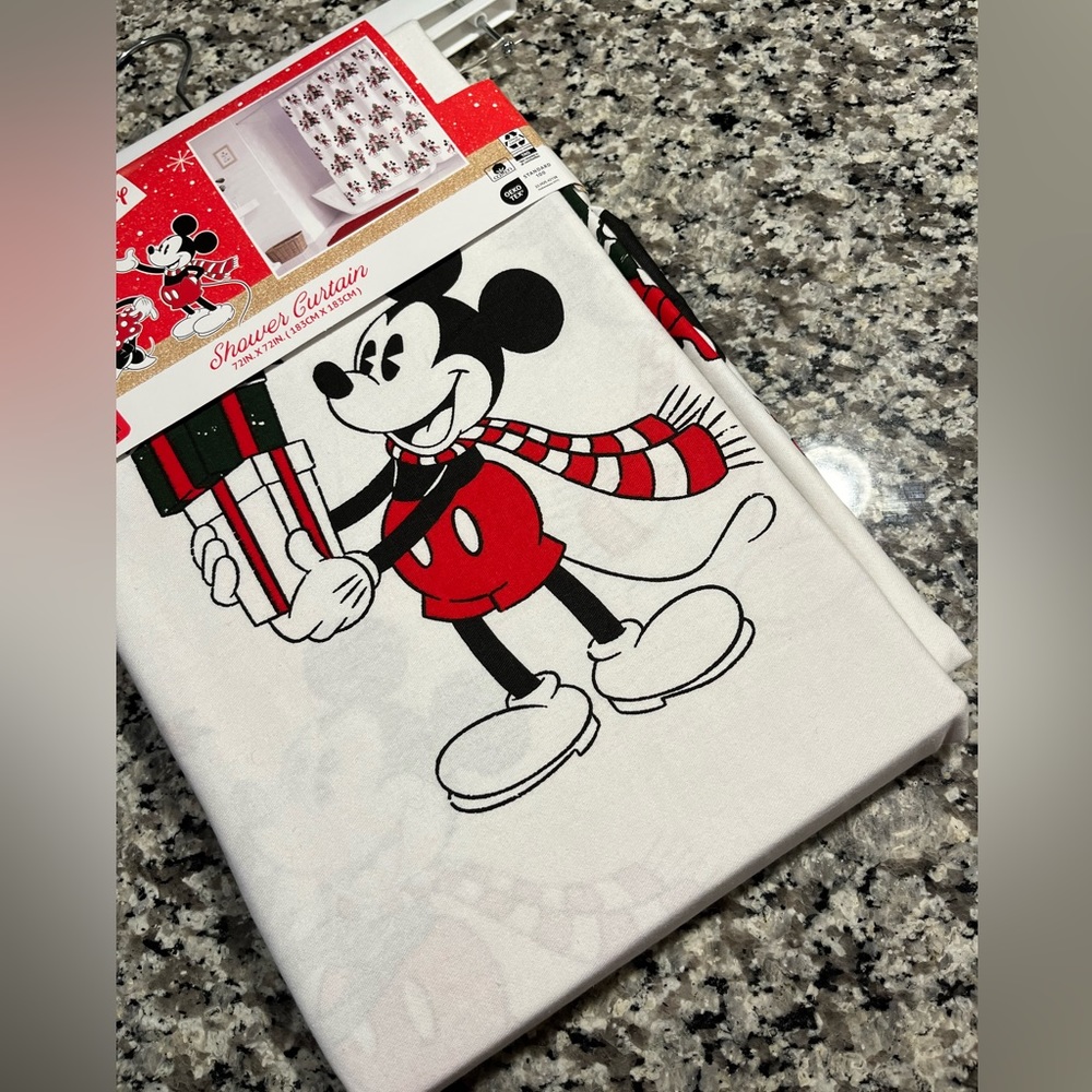 ⭐️ New! Mickey Mouse Christmas Shower Curtain